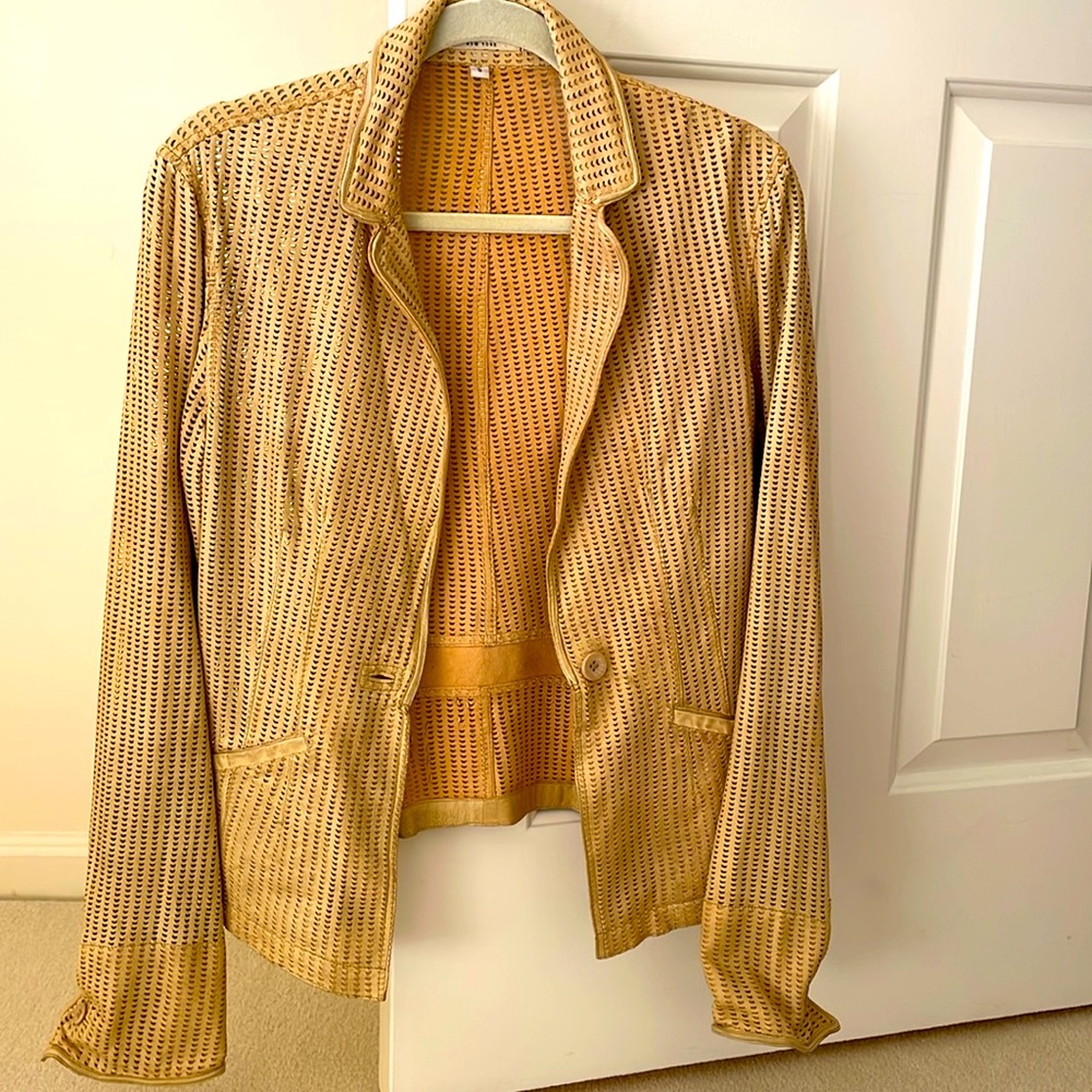 Leather Cutout Jacket